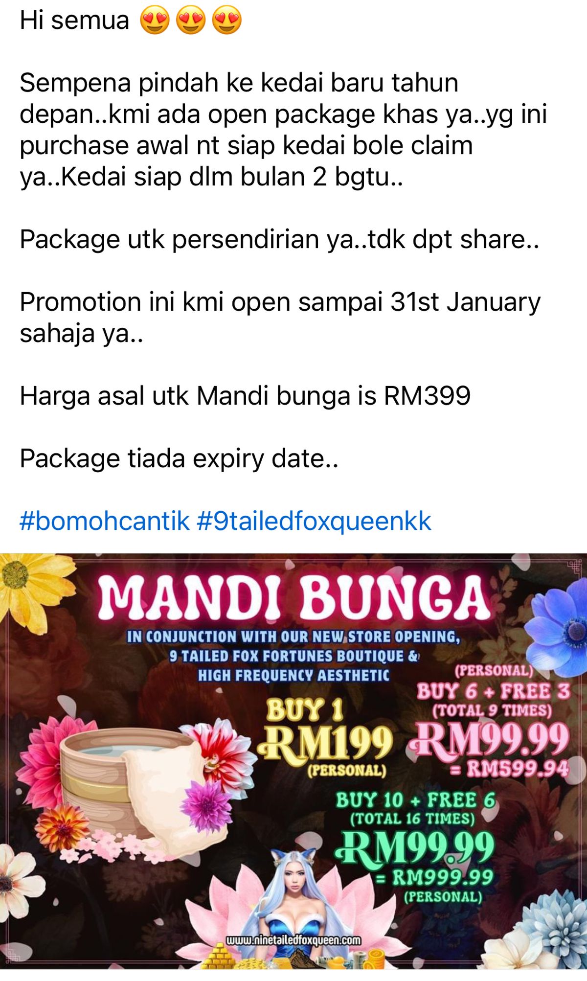 Floral Bath / Mandi Bunga Special