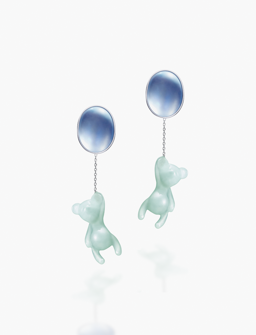 氣球熊耳環