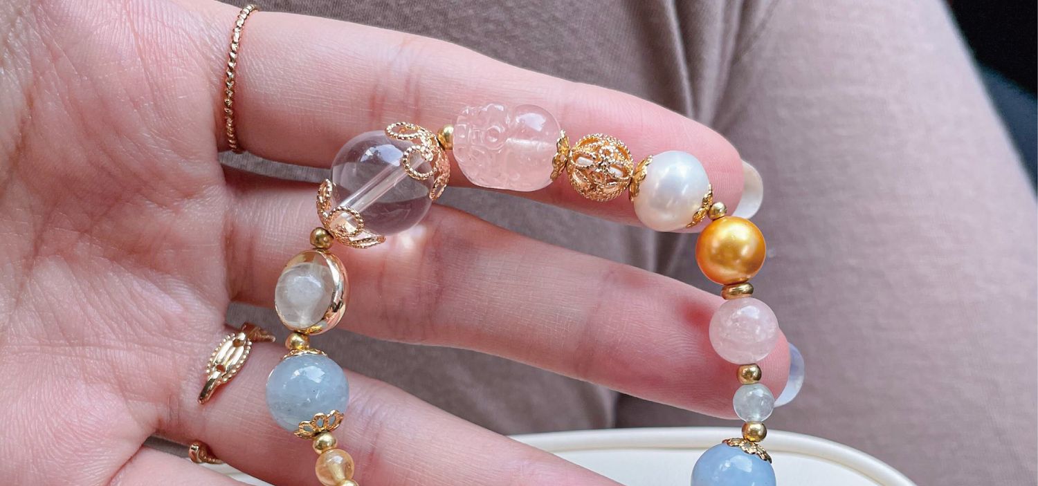 Charzoe.handmade天然水晶手鍊設計 - 夢離白芍