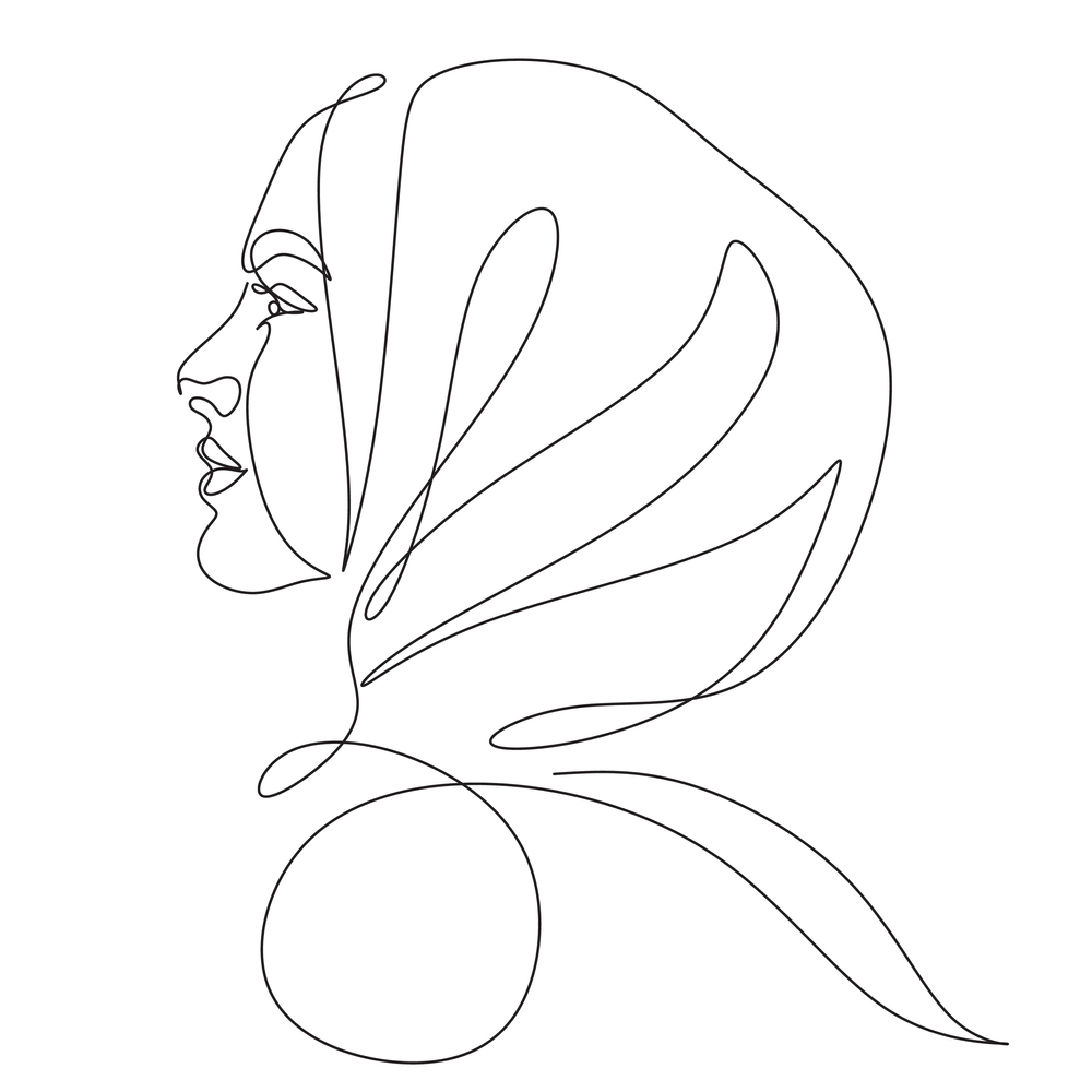 hijab-lineart