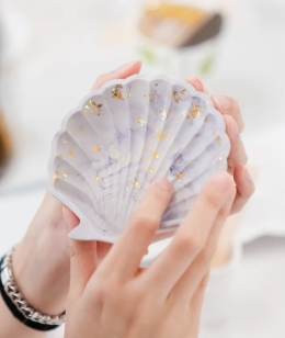 大理石紋飾品置物盤