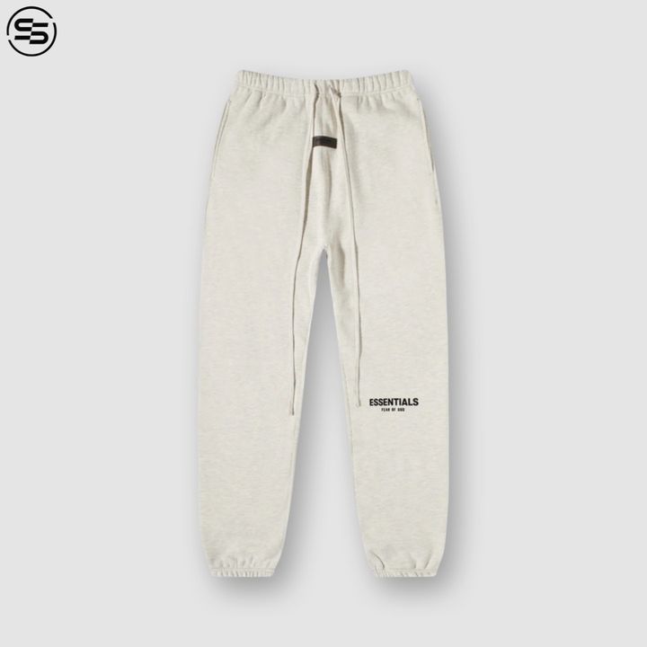 FEAR OF GOD ESSENTIALS LOGO SWEAT PANT- LIGHT OATMEAL (130BT212032F)