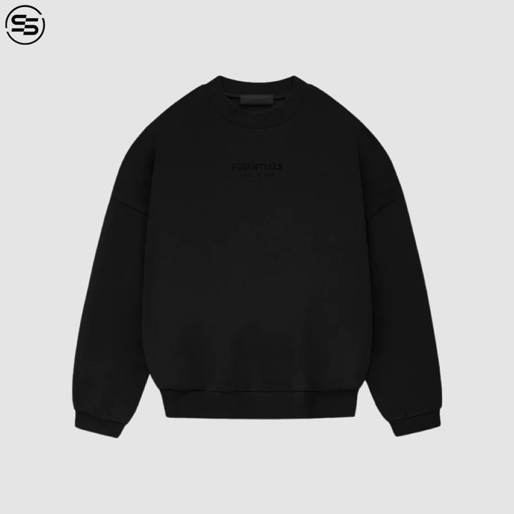 Fear Of God Essentials-CREWNECK JET BLACK 192BT232040