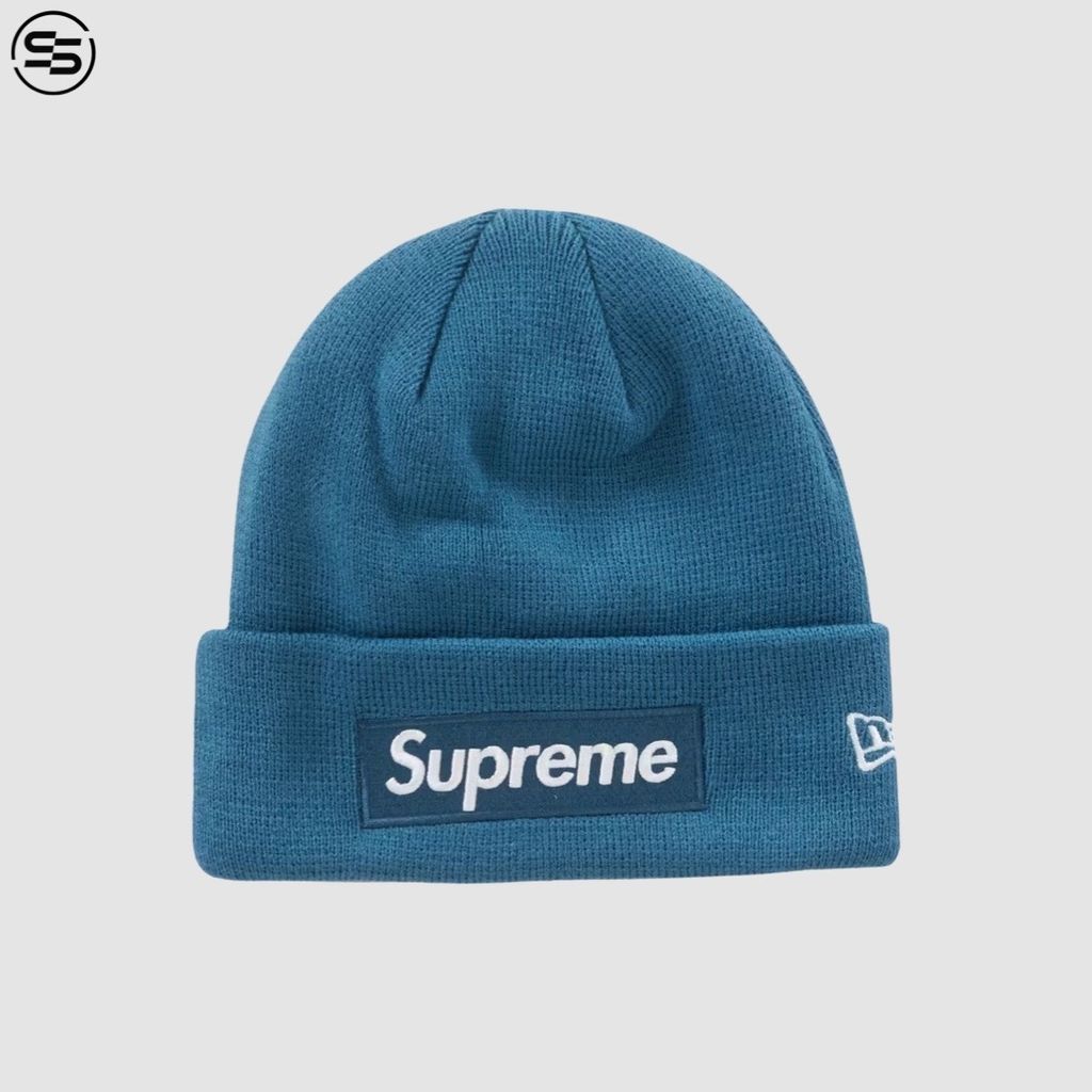 Supreme New Era Box Logo Beanie -BLUE-FW23BN26