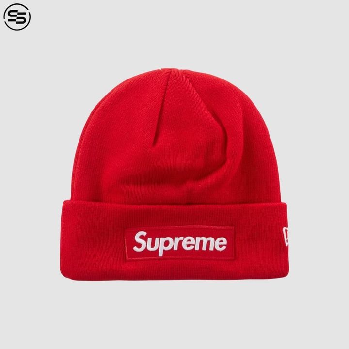 Supreme New Era Box Logo Beanie-Red-FW23BN26-0888977002452