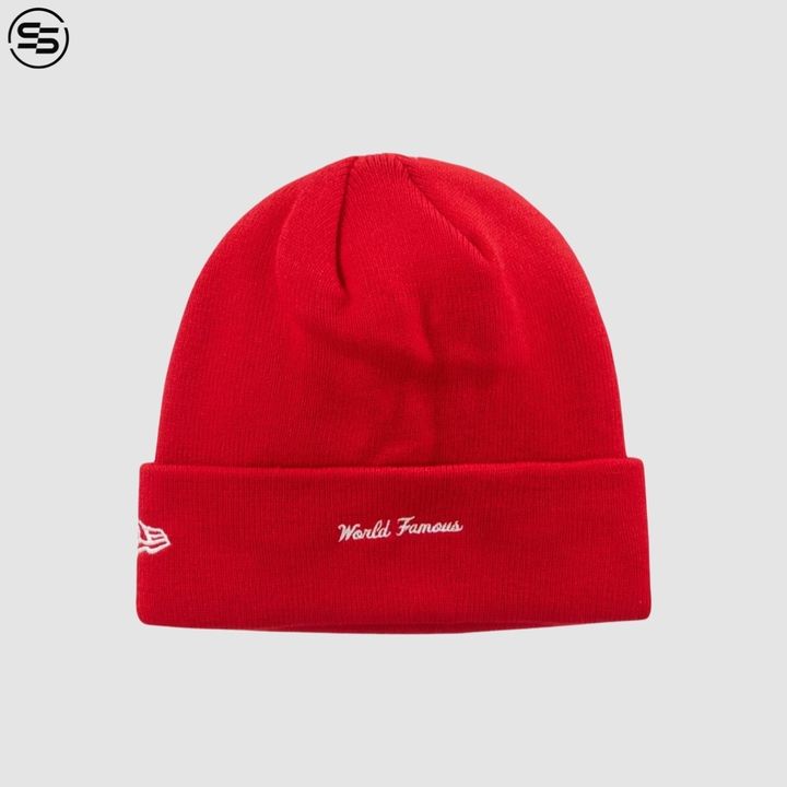 Supreme New Era Box Logo Beanie-Red-FW23BN26-0888977002452