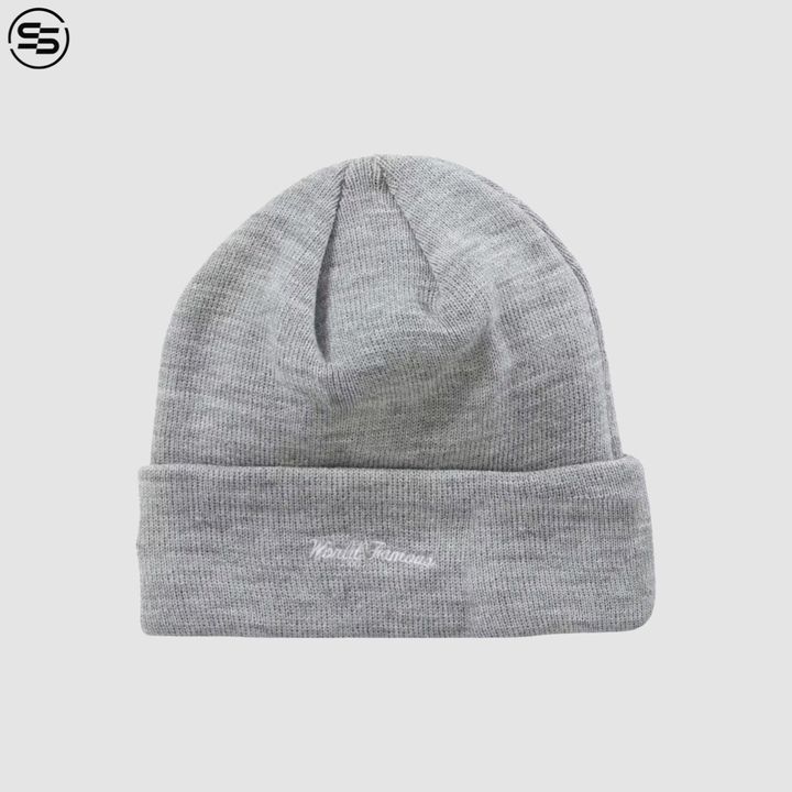 Supreme New Era Box Logo Beanie-Heather Gray-FW23BN26-0888977002438
