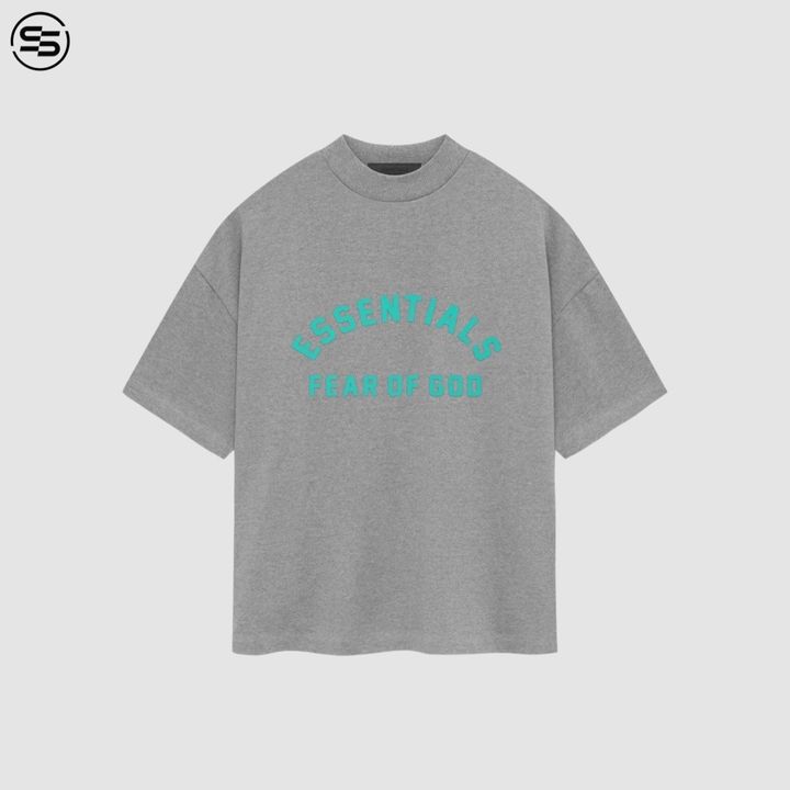 Fear Of God Essentials-HEAVY JERSEY S/S TEE (DARK HEATHER OATMEAL)125SP242005F