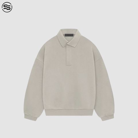 FEAR OF GOD ESSENTIALS LONG SLEEVE POLO SHIRT - SEAL-192SP244395F