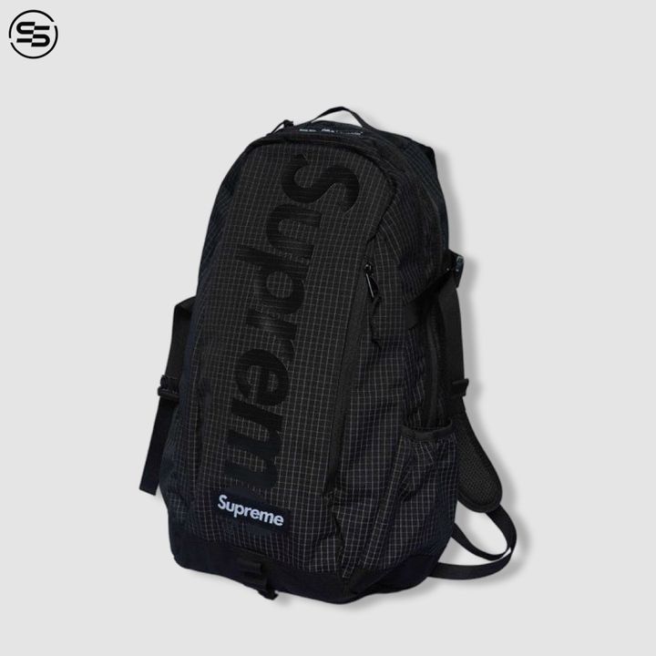 SUPREME - SS24 Logo Print Backpack Black
