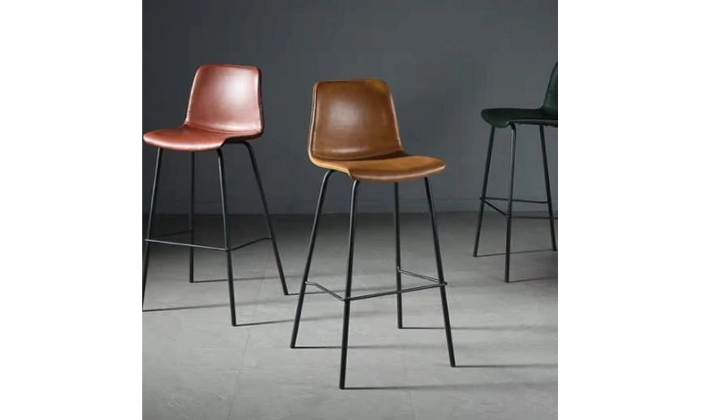 ISAAC Vintage Faux Leather Bar Stool by Urban Mood