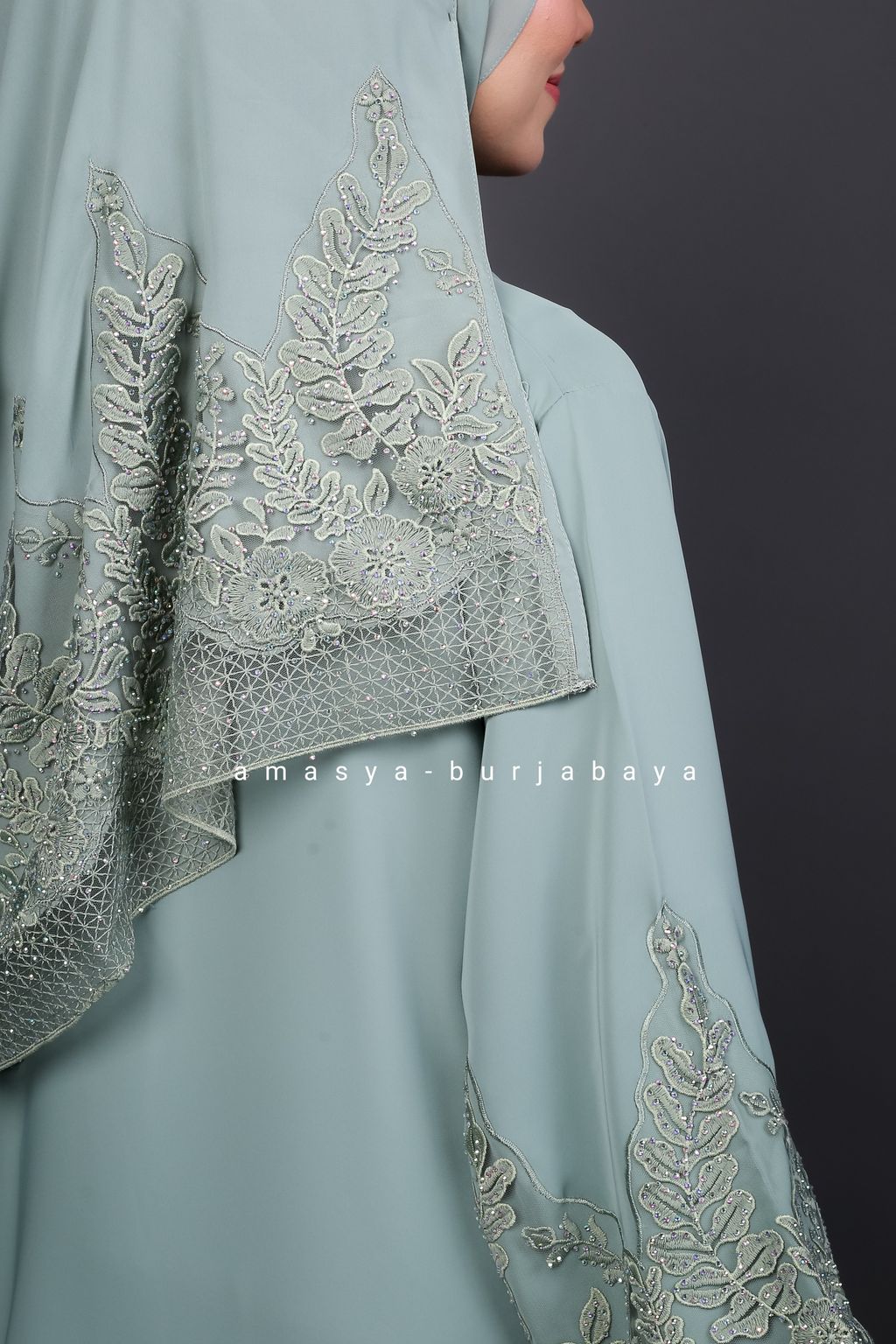 abaya cantik lace