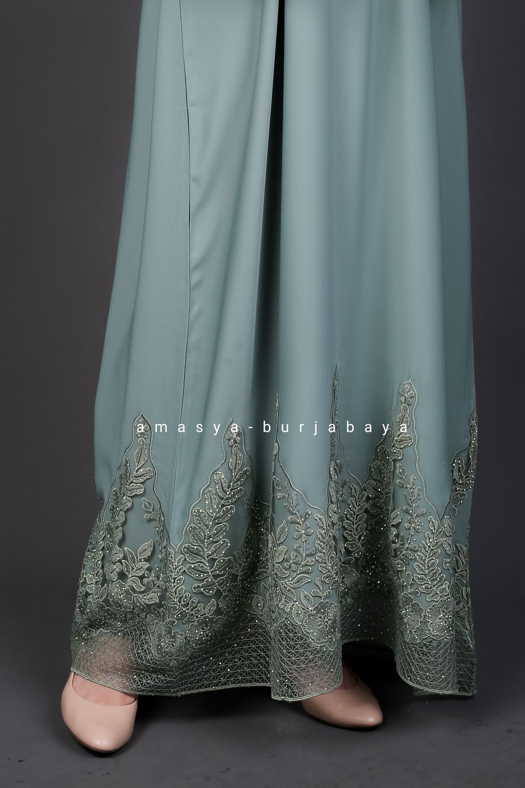 abaya green hijau