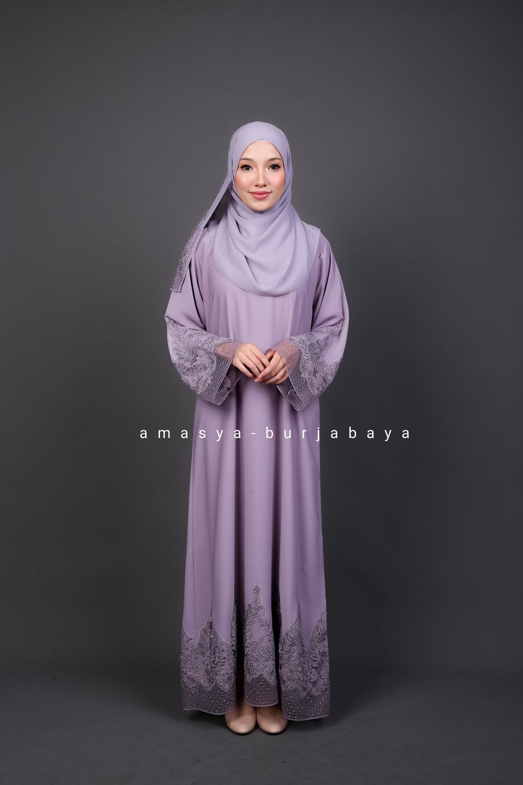 lavender lilac abaya