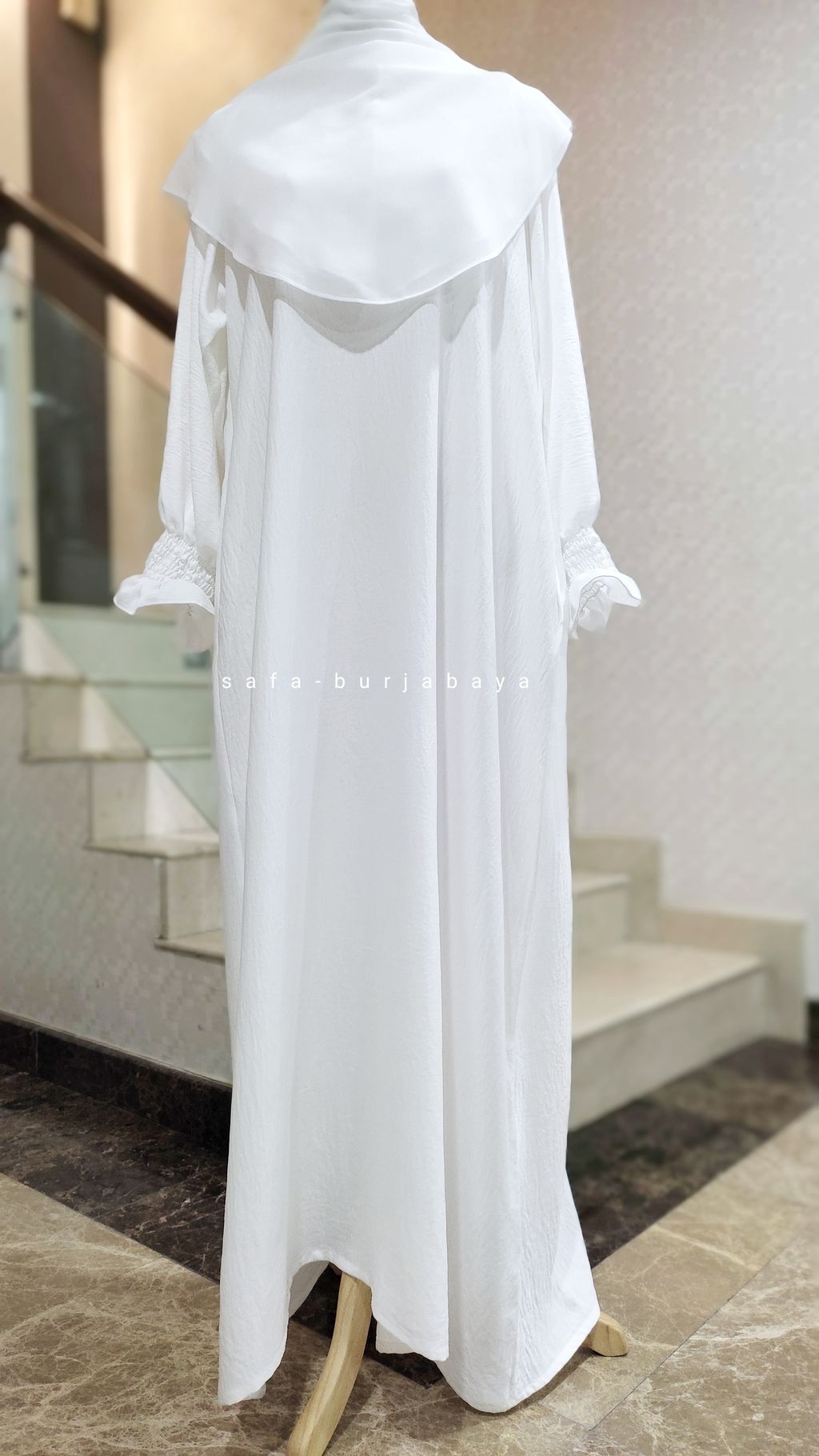 jubah abaya white umrah haji