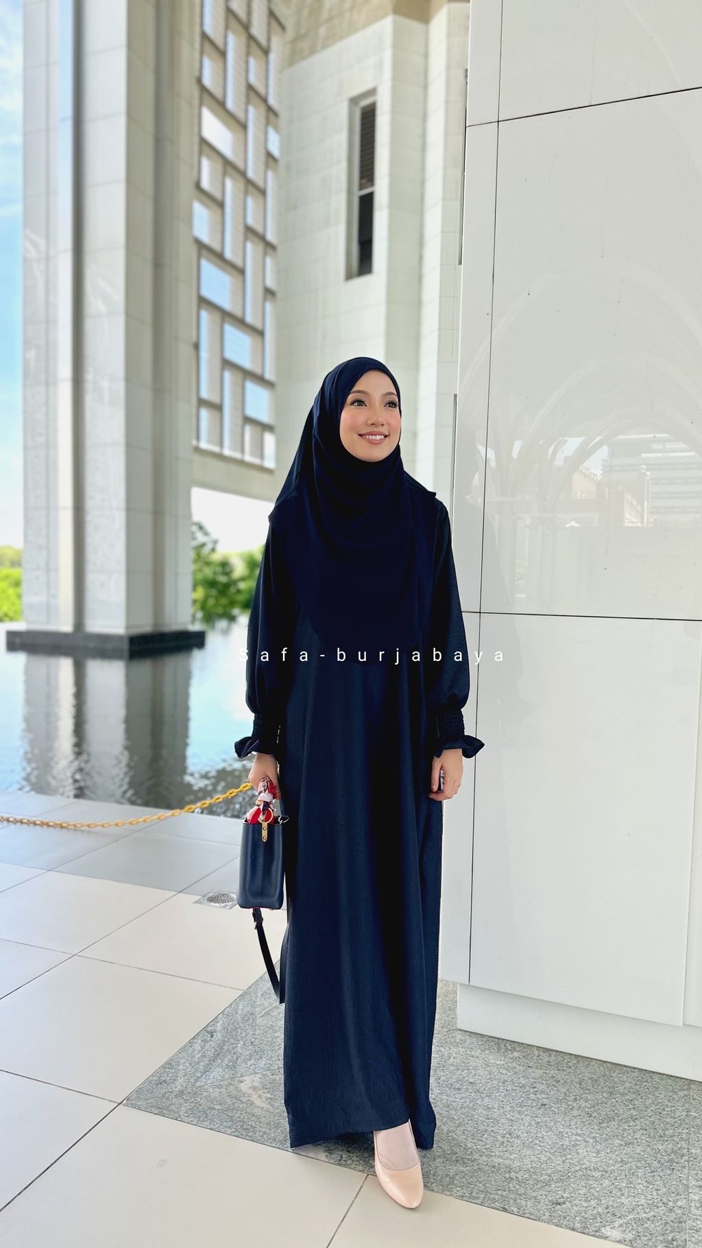 navy blue abaya jubah umrah