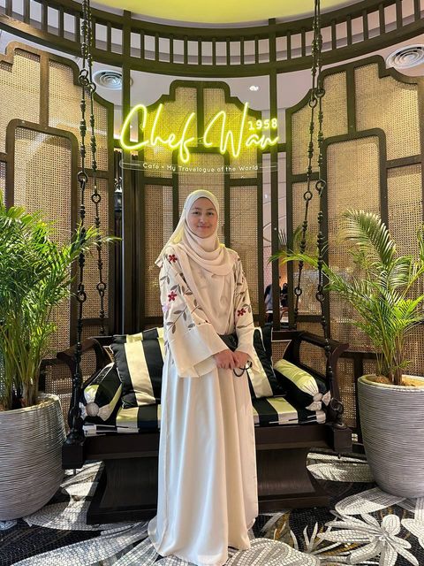 cream abaya Dari dubai