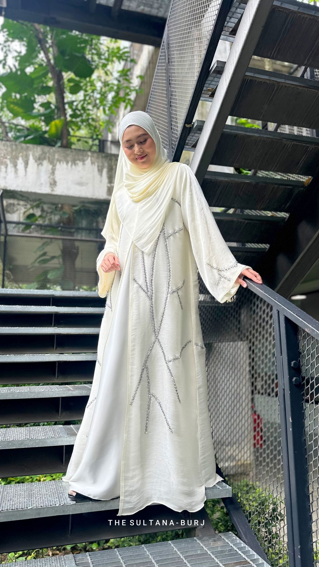 light yellow abaya exclusive