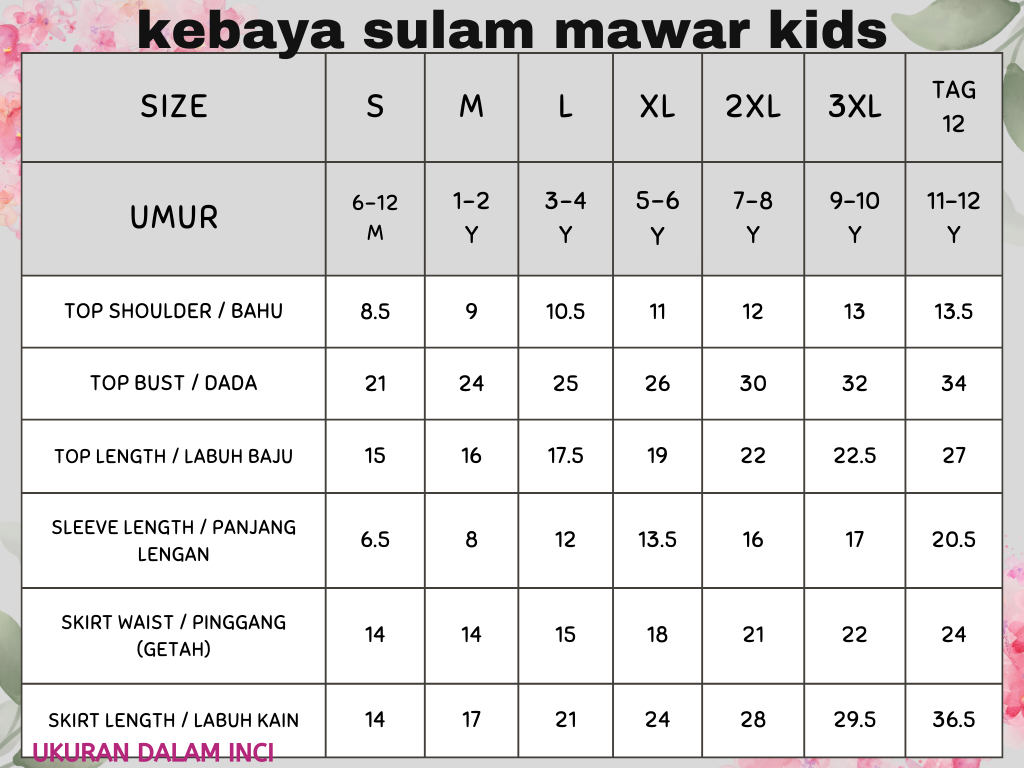 KEBAYA SULAM KIDS