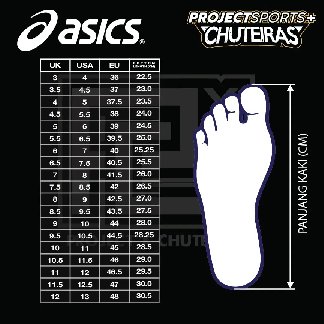 Asics Size chart