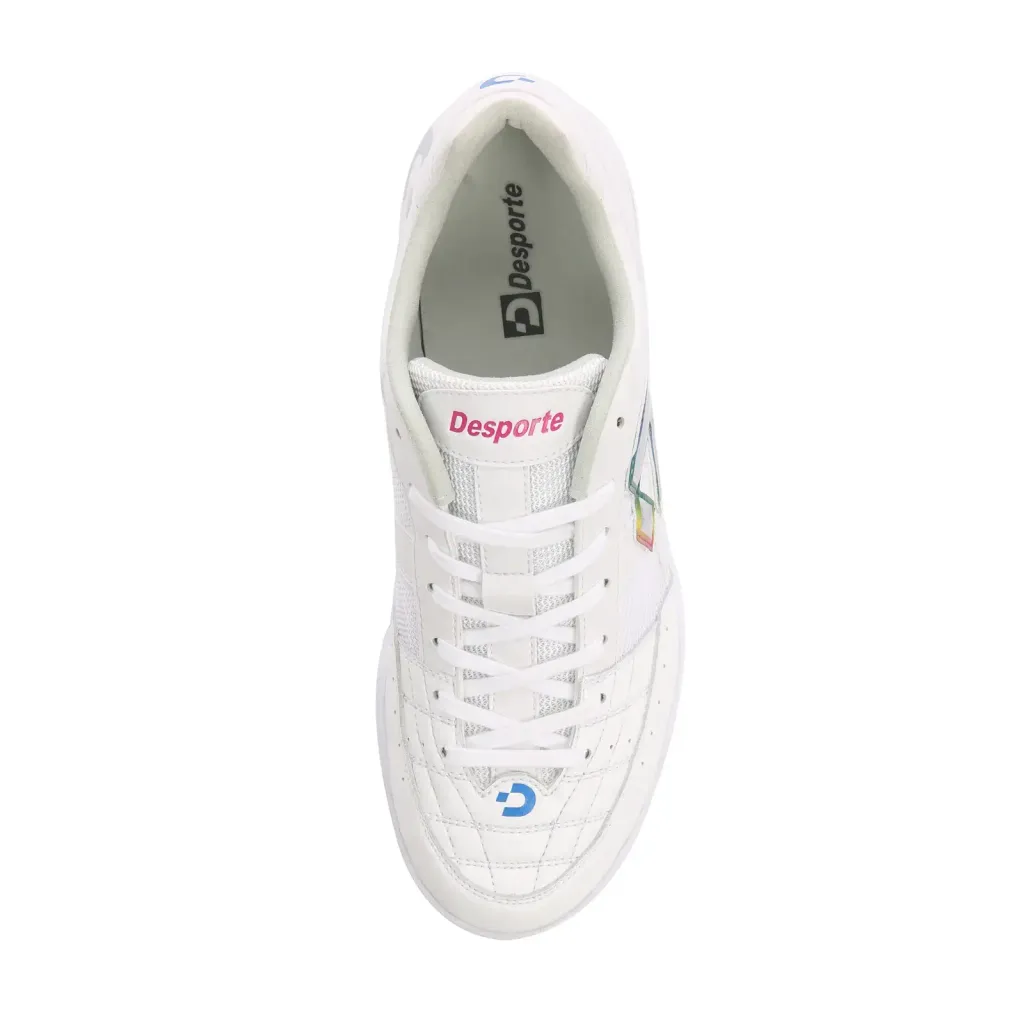 Desporte-Rio-LLTF-white-silver-turf-soccer-shoes-synthetic-suede-lether-insole