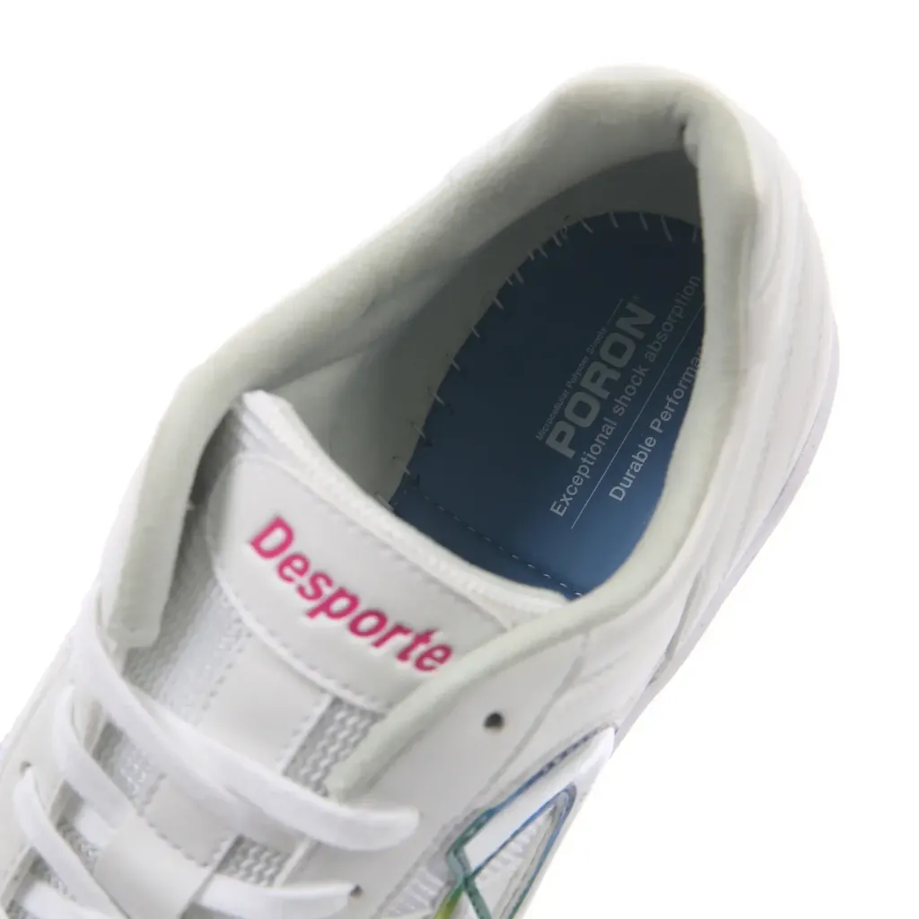 Desporte-Rio-LLTF-white-silver-turf-soccer-shoes-slimflex-memory-foam-cushioning