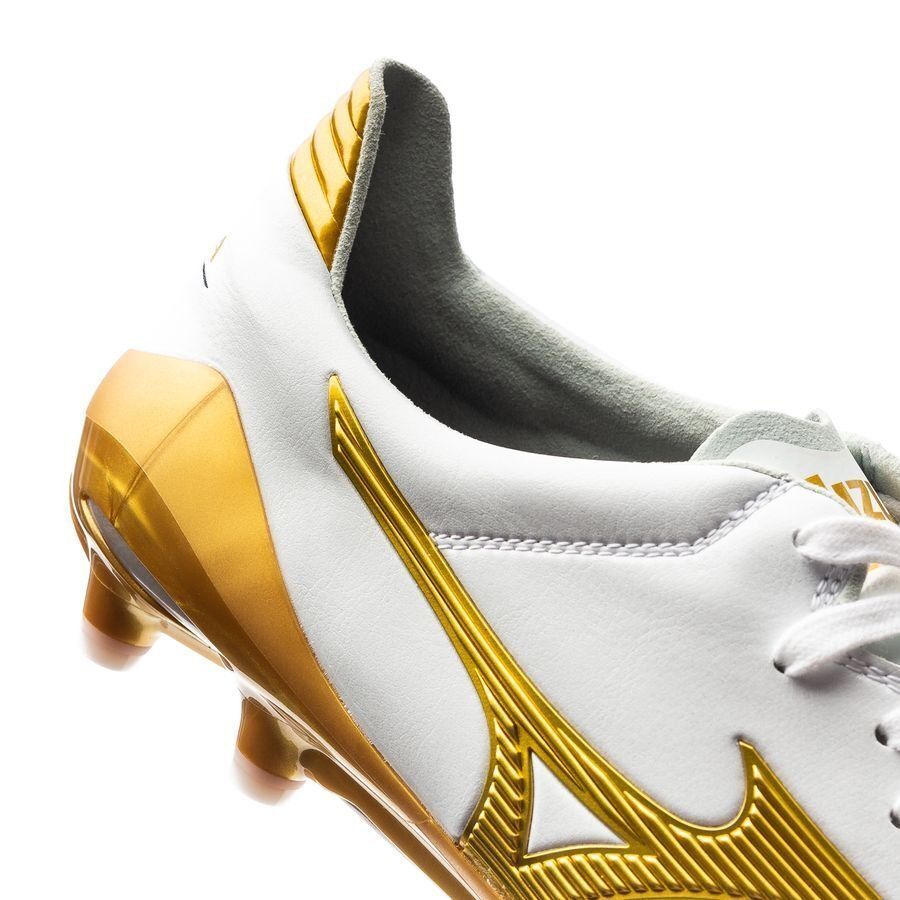 MIZUNO MORELIA NEO IV Elite - White/Gold – Futsal Chuteiras
