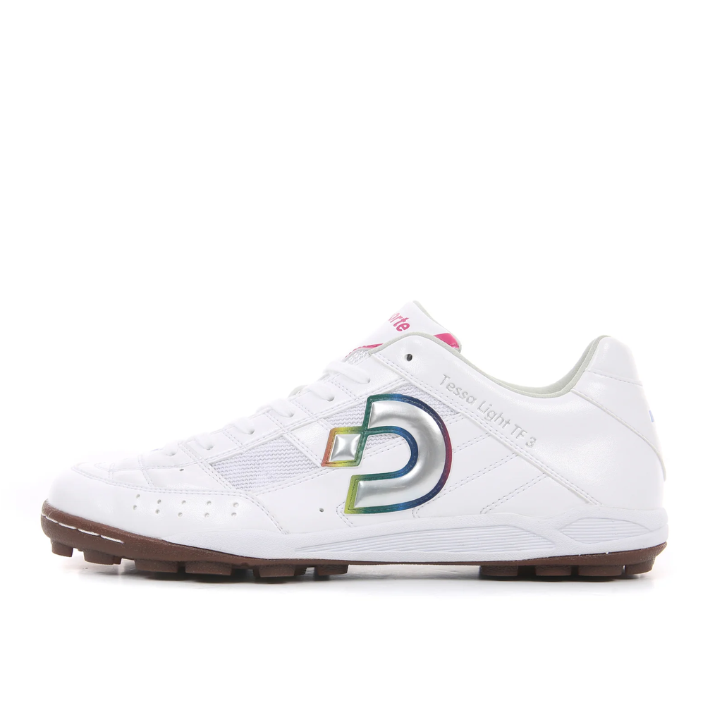 Desporte-Tessa-Light-TF3-white-silver-rainbow-turf-soccer-shoe
