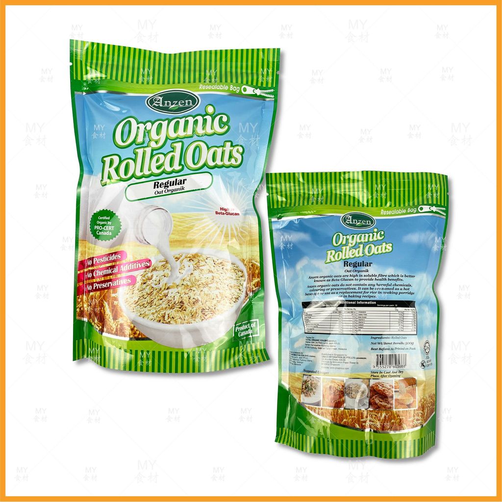 anzen organic rolled oats regular