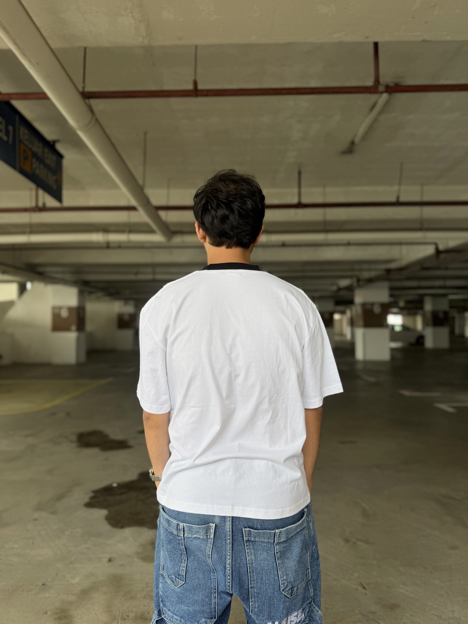 BASIC RINGER TEE WHITE BLACK 3