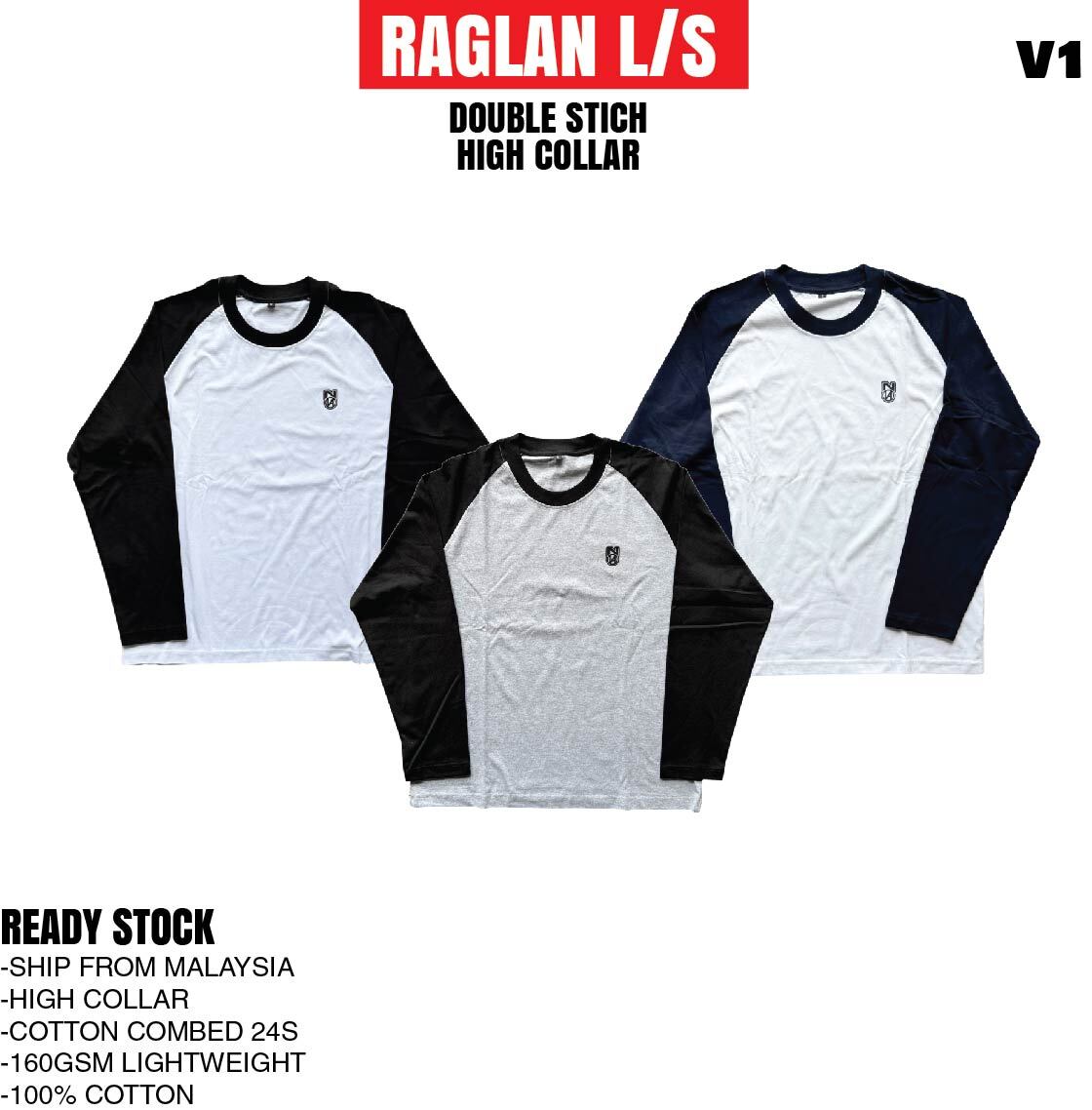 POSTER V1 RAGLAN LS 160GSM