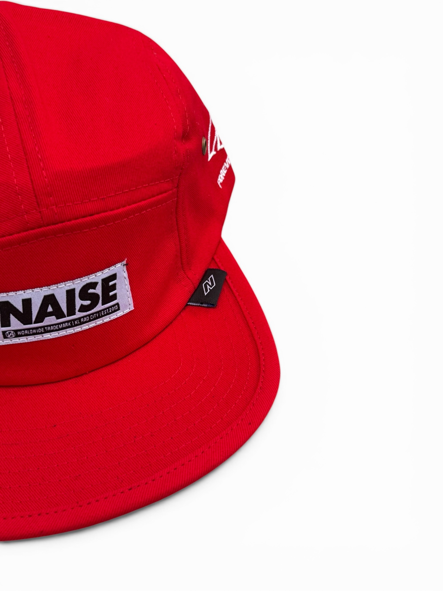N LOGO 5 PANEL CAMP CAP RED 2