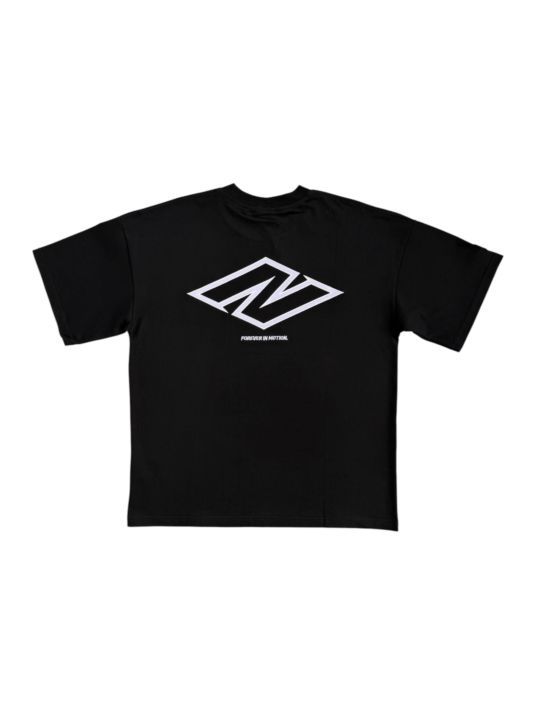 N LOGO OVERSIZED TEE BLACK WHITE 2
