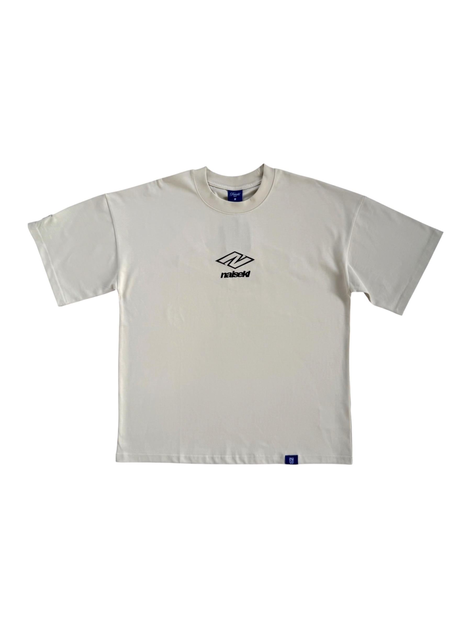 N LOGO OVERSIZED TEE CREAM BLACK 1