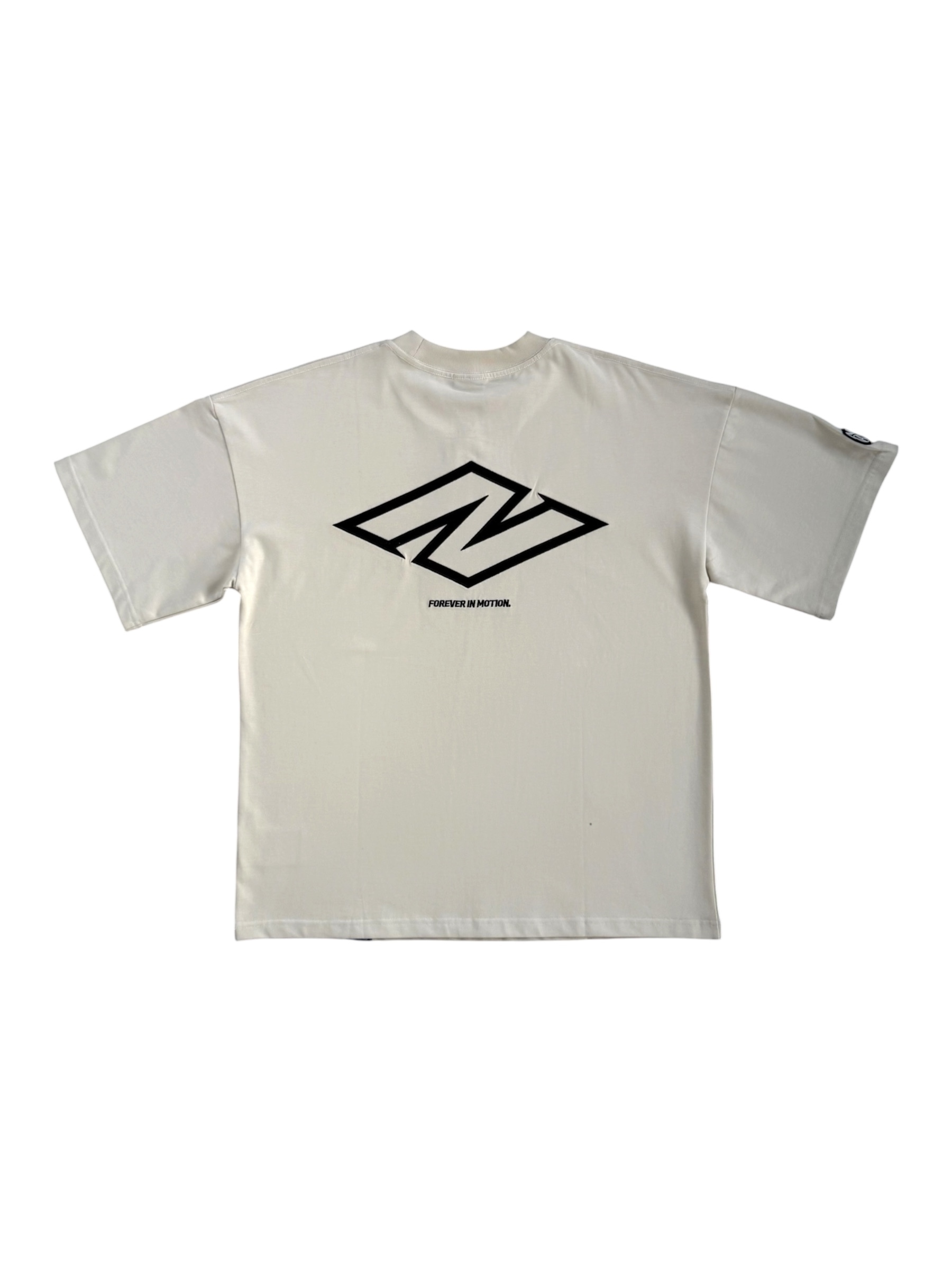 N LOGO OVERSIZED TEE CREAM BLACK 2