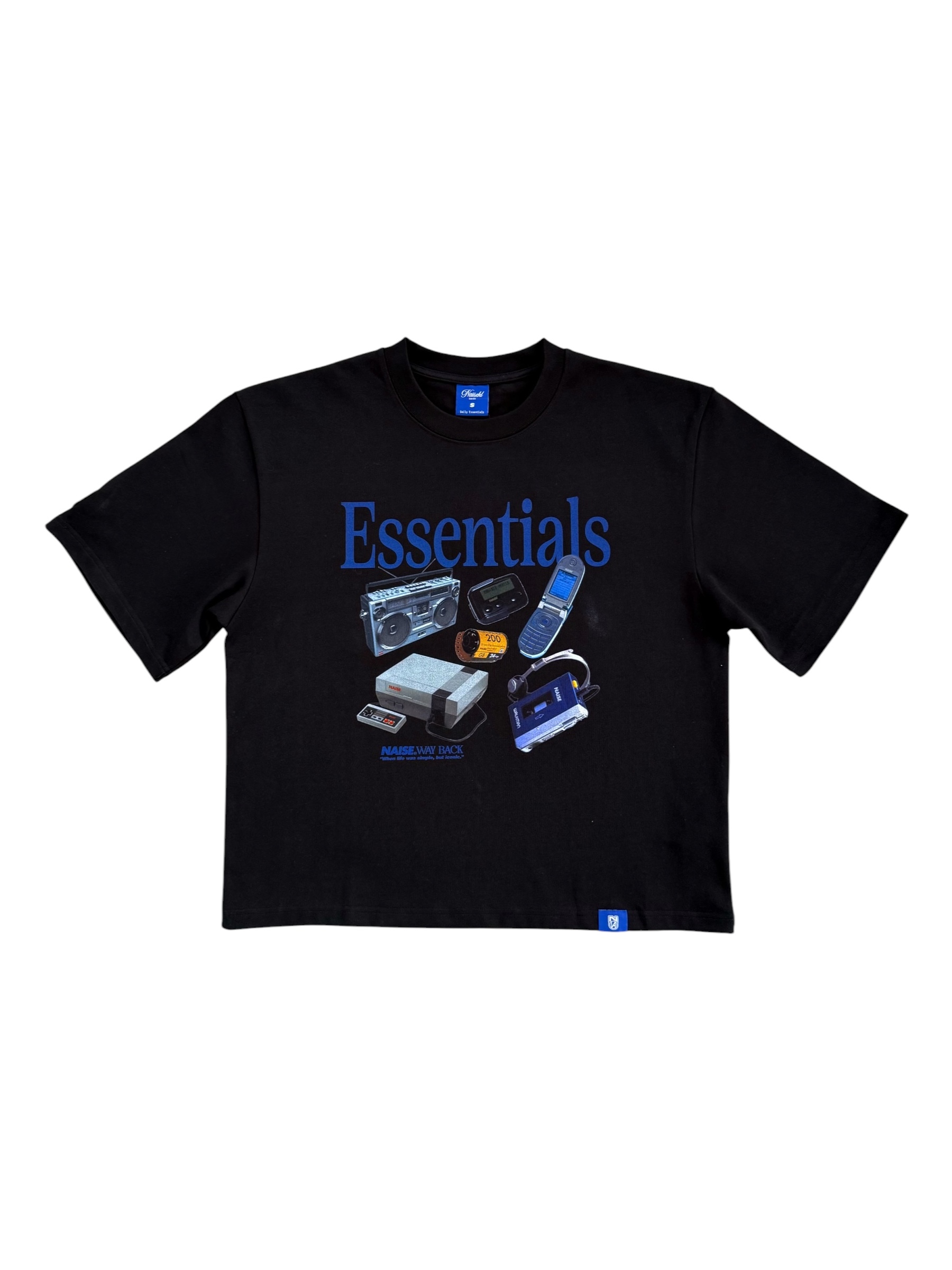 90S ESSENTIAL BLACK TEE 1
