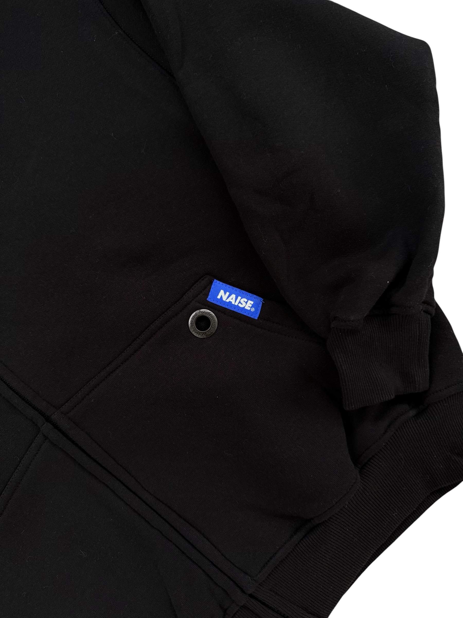 N LOGO BALACLAVA BOXY HOODIE BLACK 2