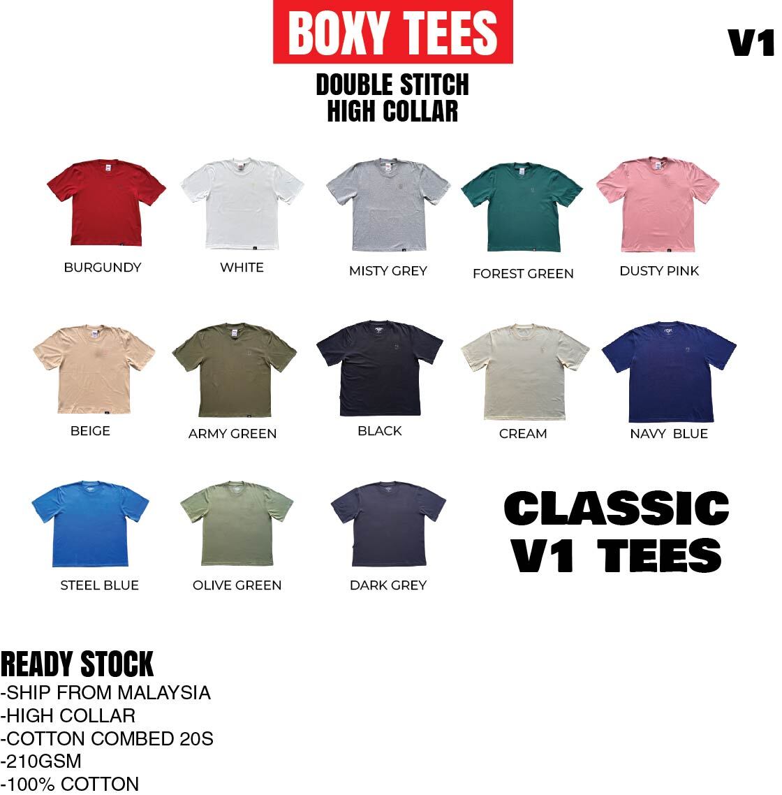 POSTER V1 BASIC BOXY TEES