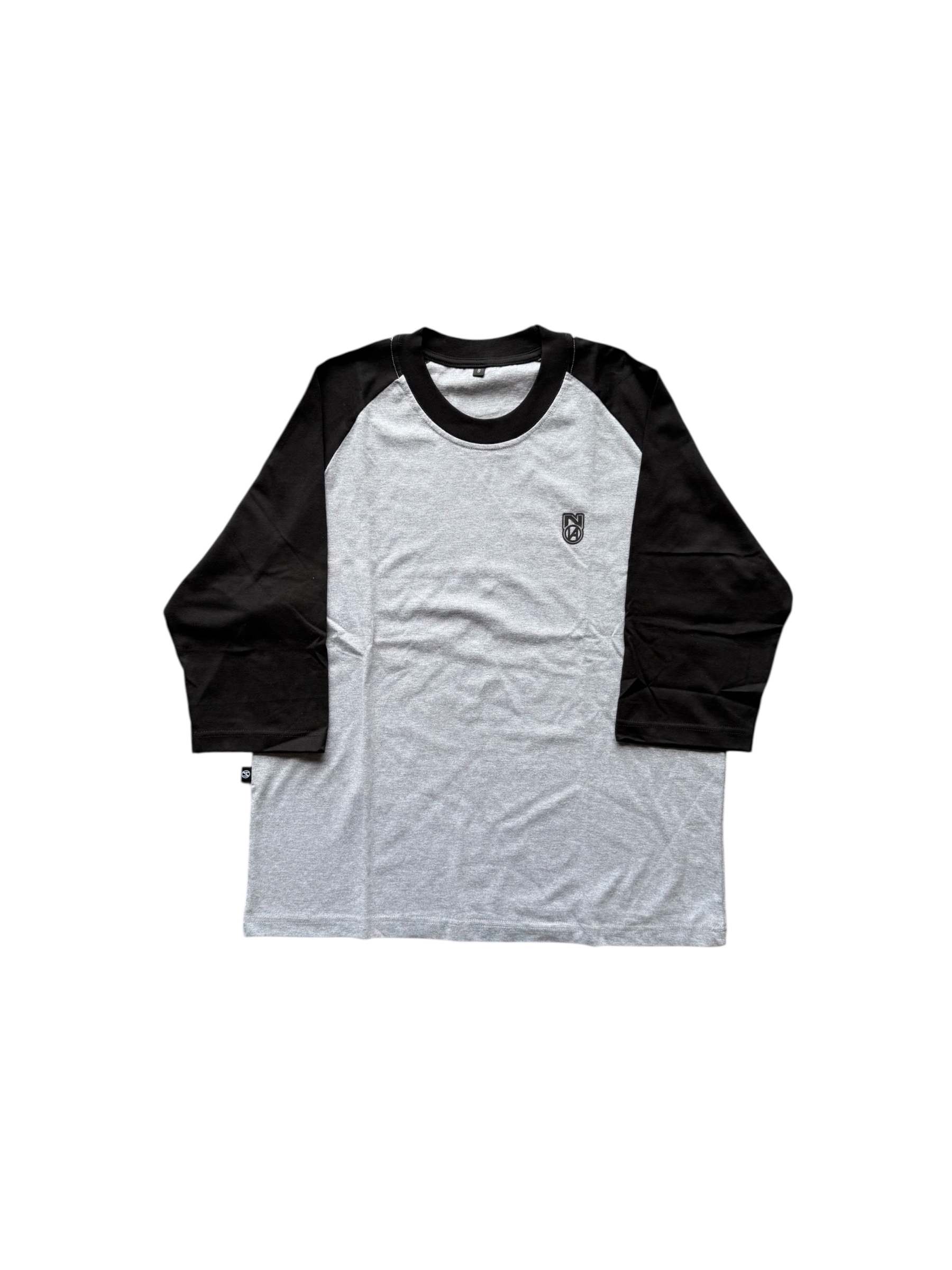 BASIC RAGLAN BLACK GREY 1