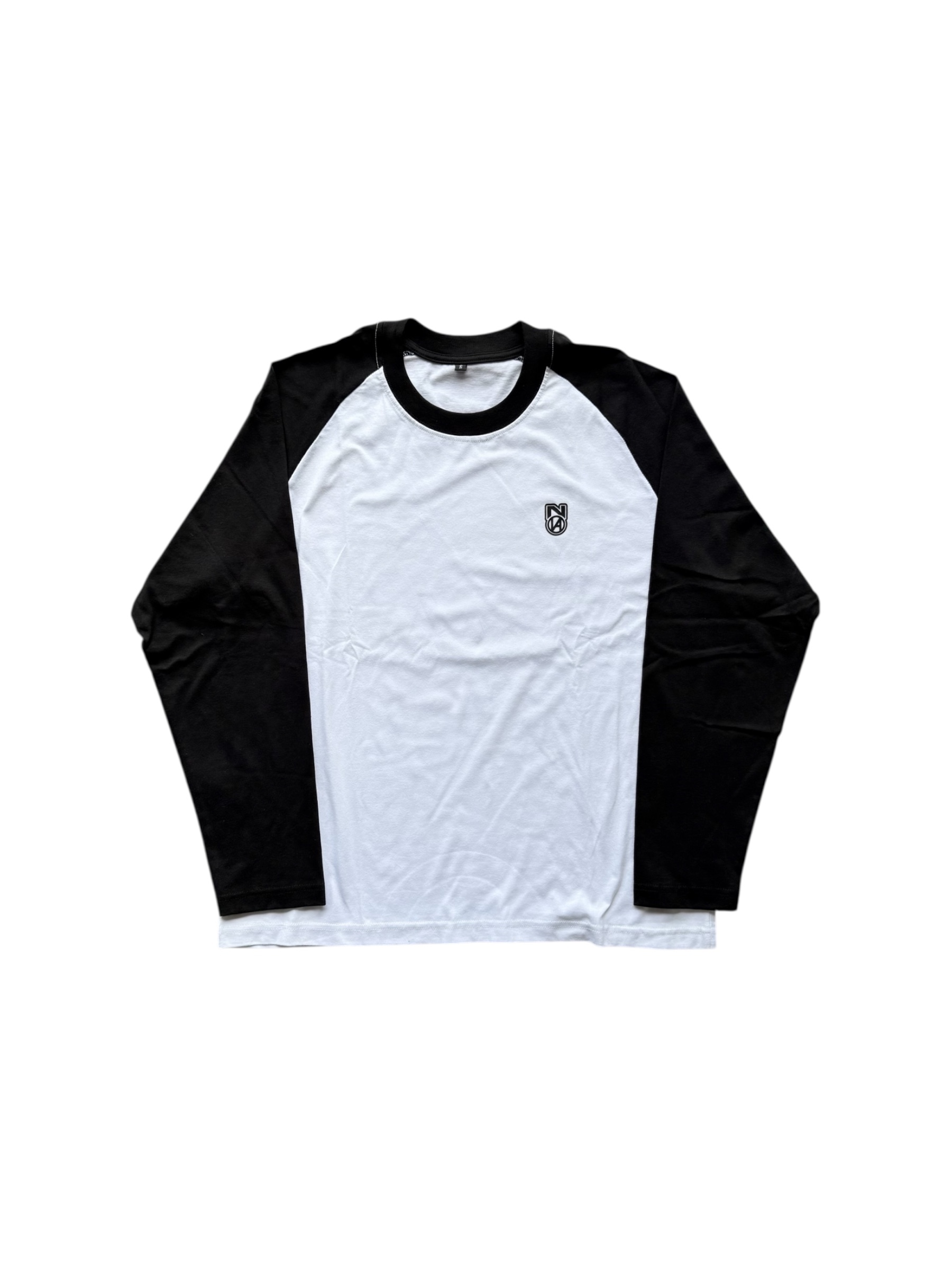 BASIC RAGLAN LONGSLEEVE BLACK WHITE 1