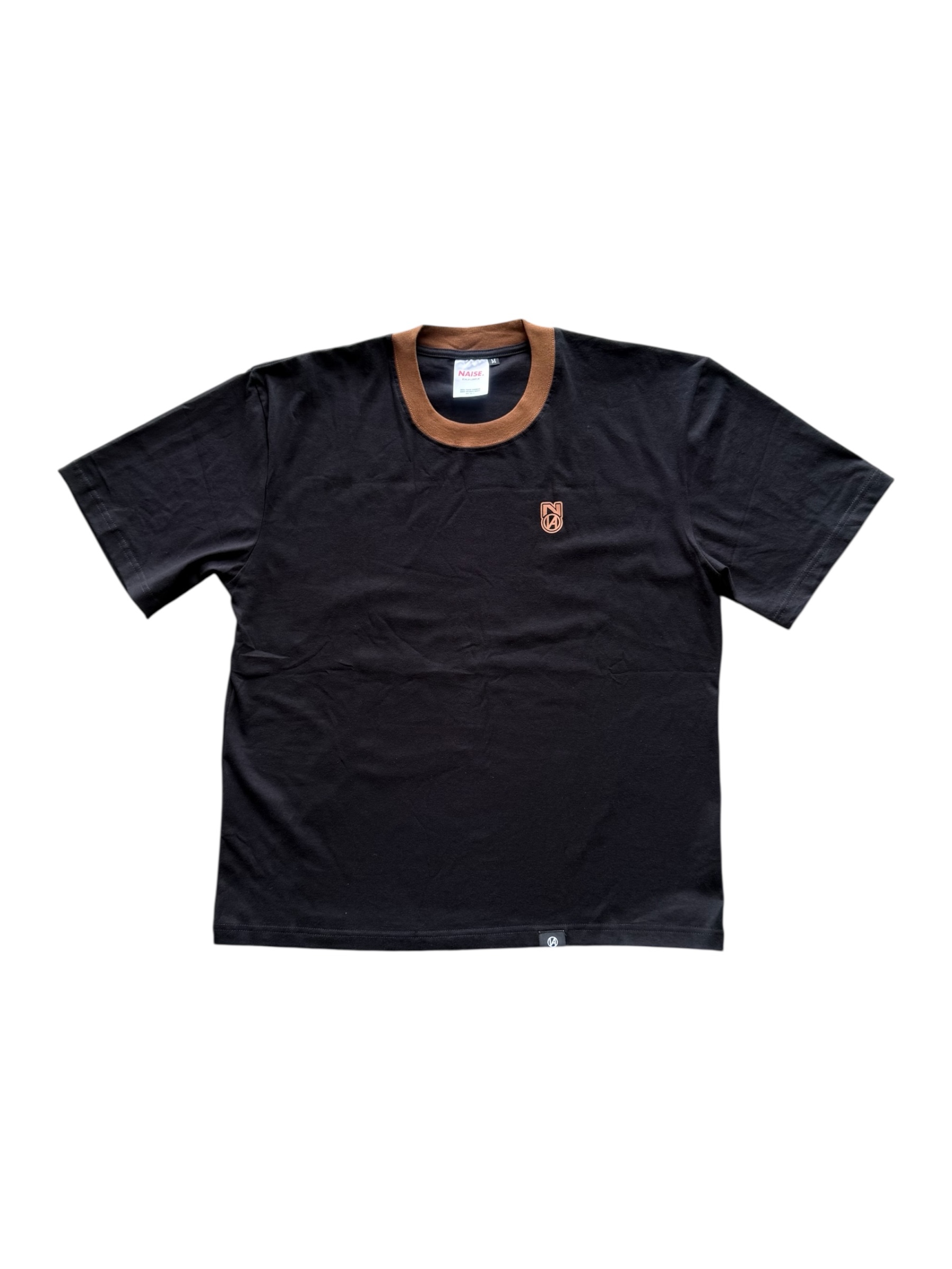 BASIC RINGER TEE BLACK BROWN 1