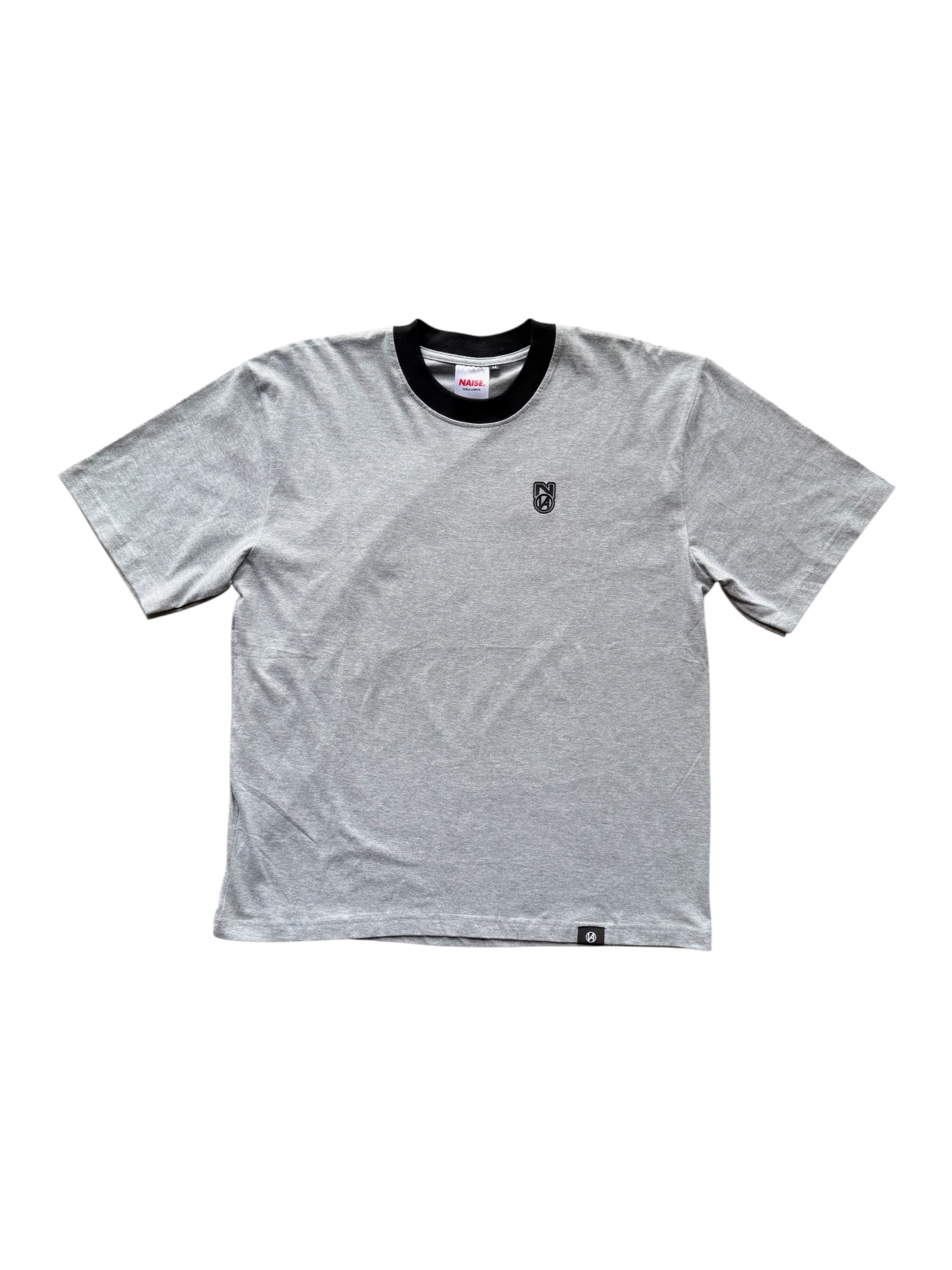 BASIC RINGER TEE GREY BLACK 1