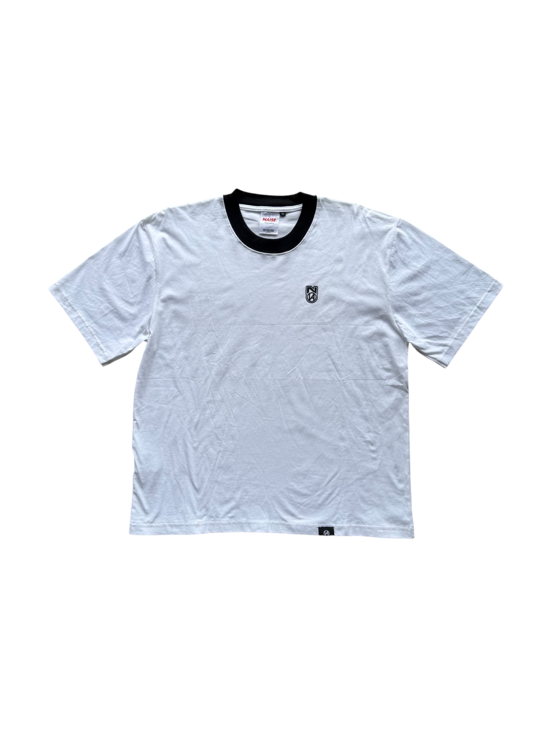 BASIC RINGER TEE WHITE BLACK 1