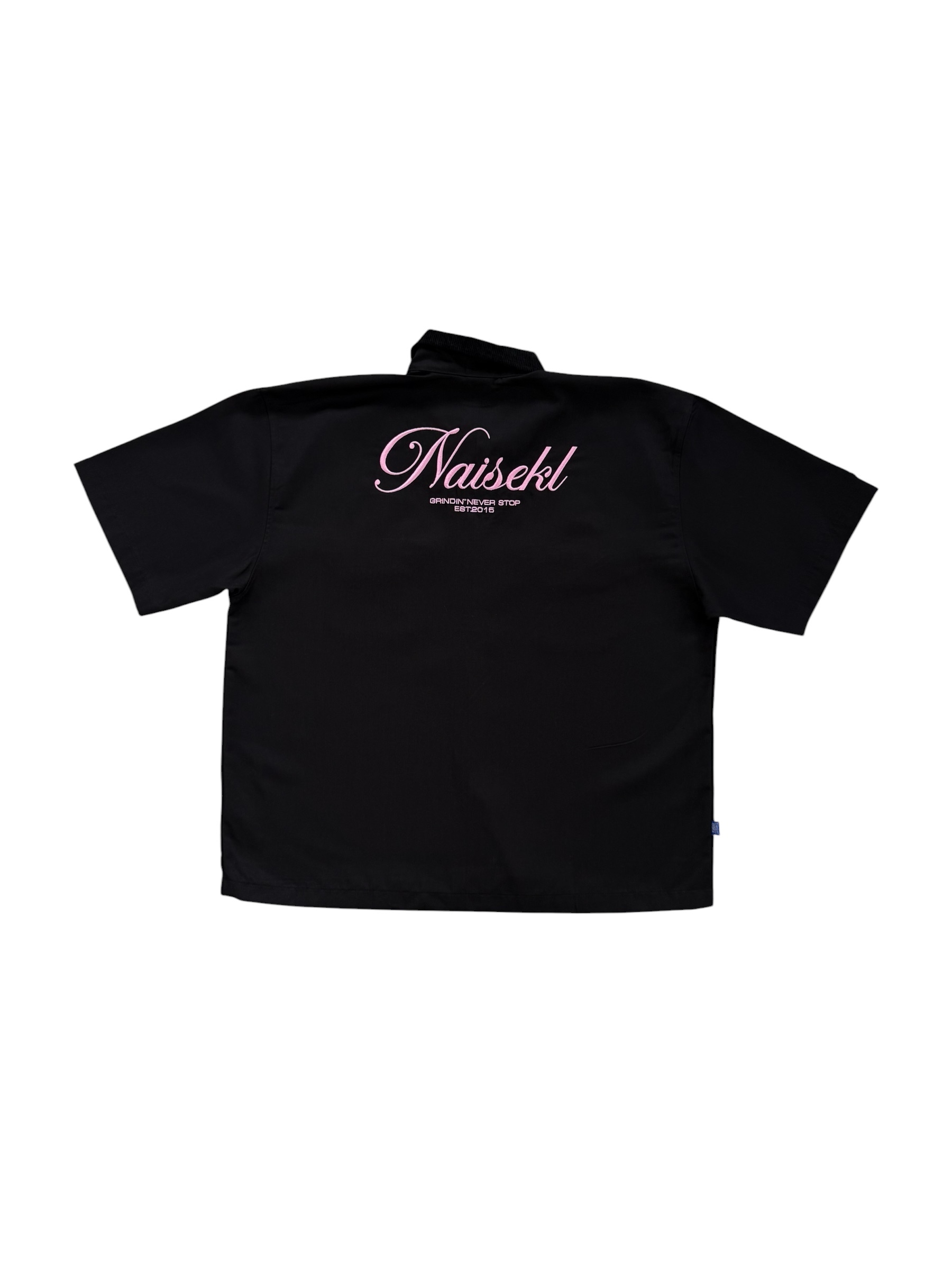 NAISEKL SCRIPT WORKSHIRT BLACK PINK 3