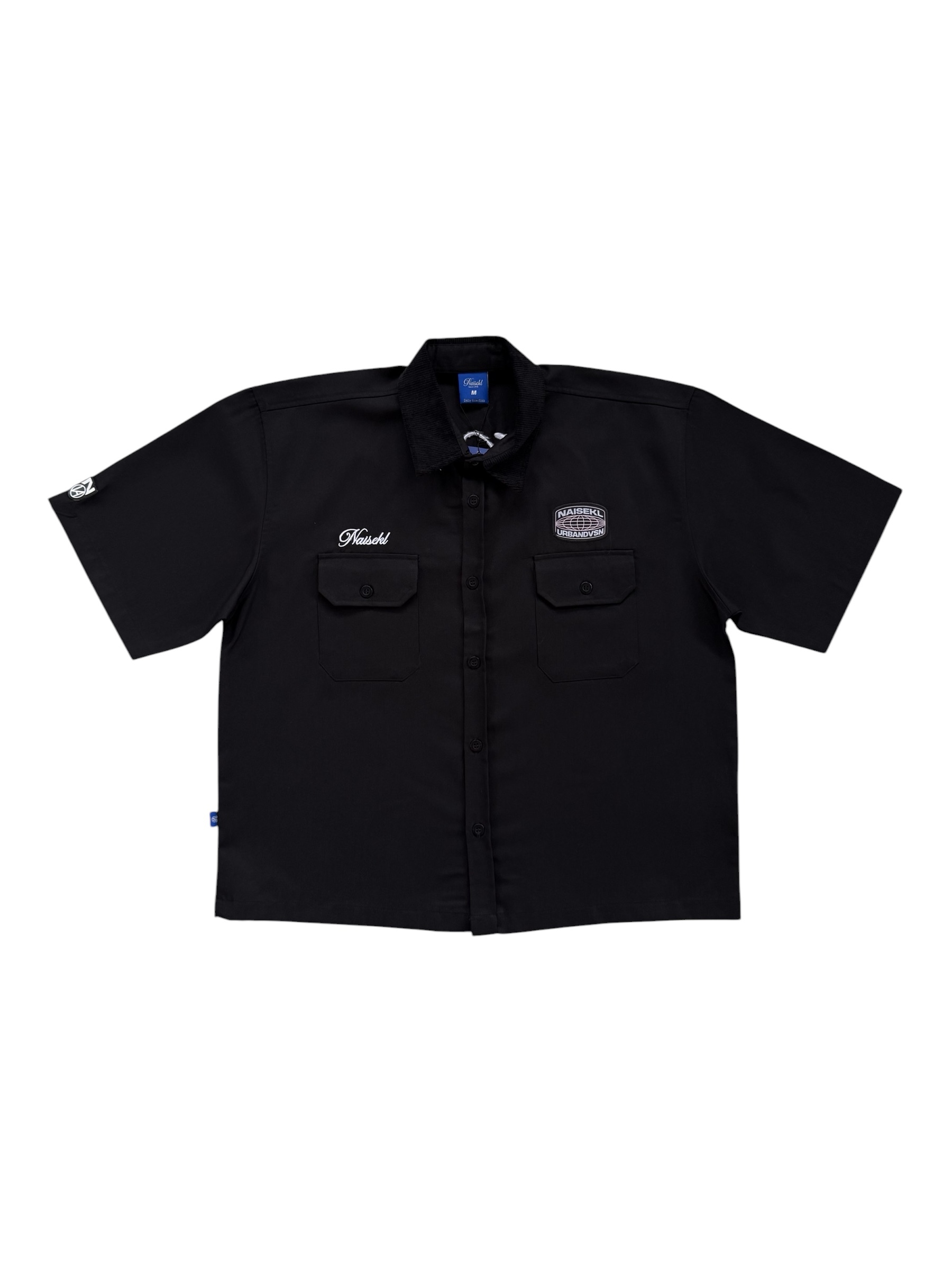 NAISEKL SCRIPT WORKSHIRT BLACK WHITE 1