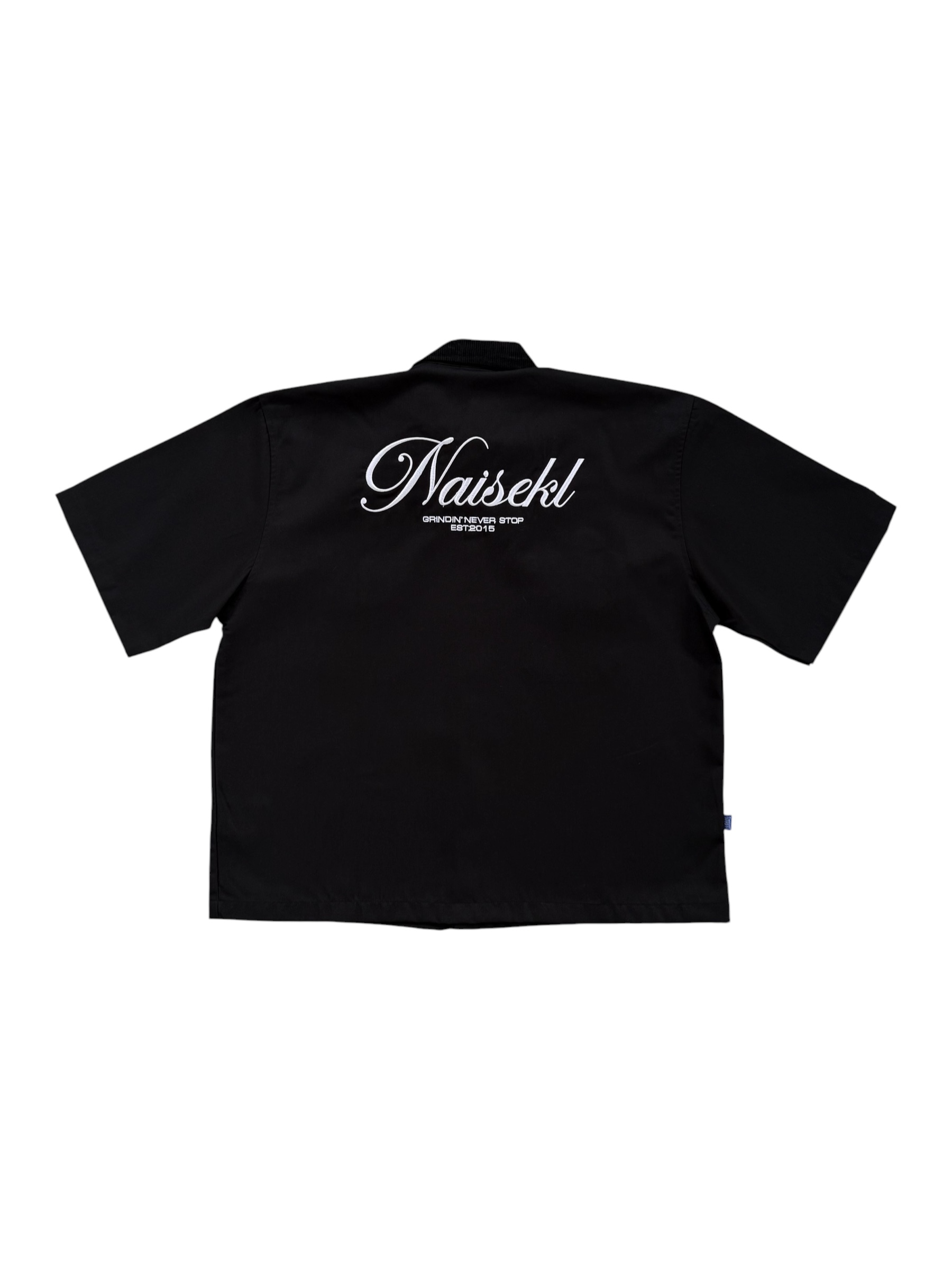 NAISEKL SCRIPT WORKSHIRT BLACK WHITE 3