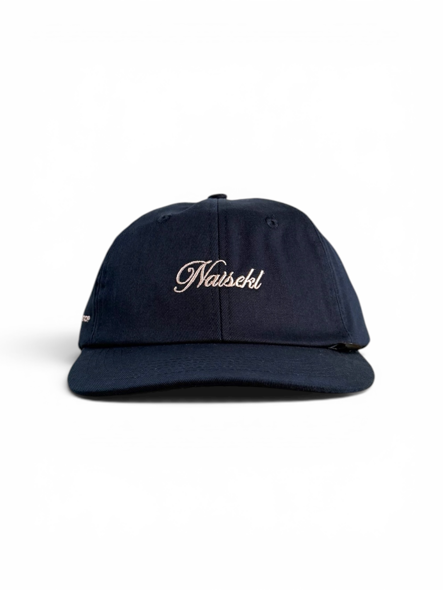 SCRIPT 6 PANEL DAD HAT NAVY BLUE 1