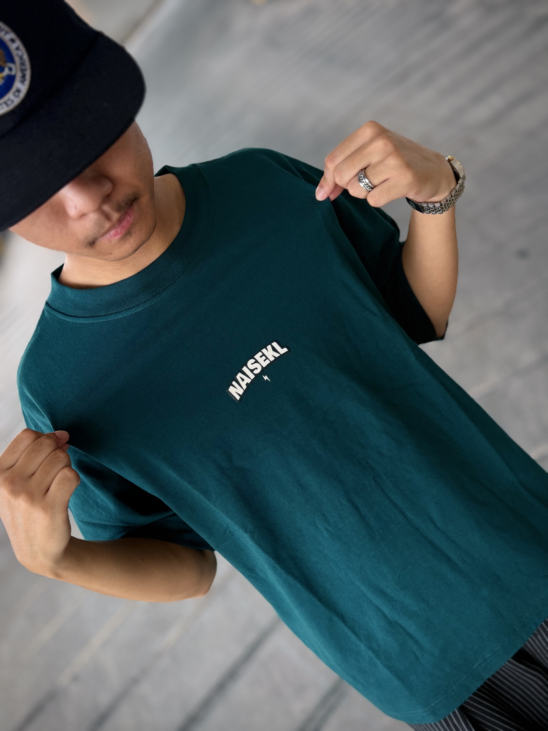 LIGHTNING TSHIRT OVERPRINT FOREST GREEN 3