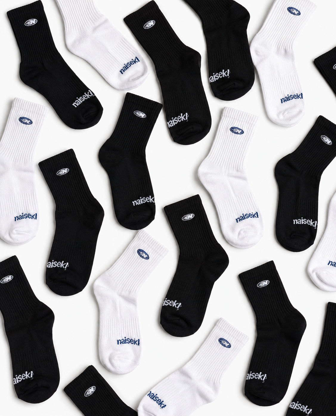 N FLAME SOCKS BLACK AND WHITE