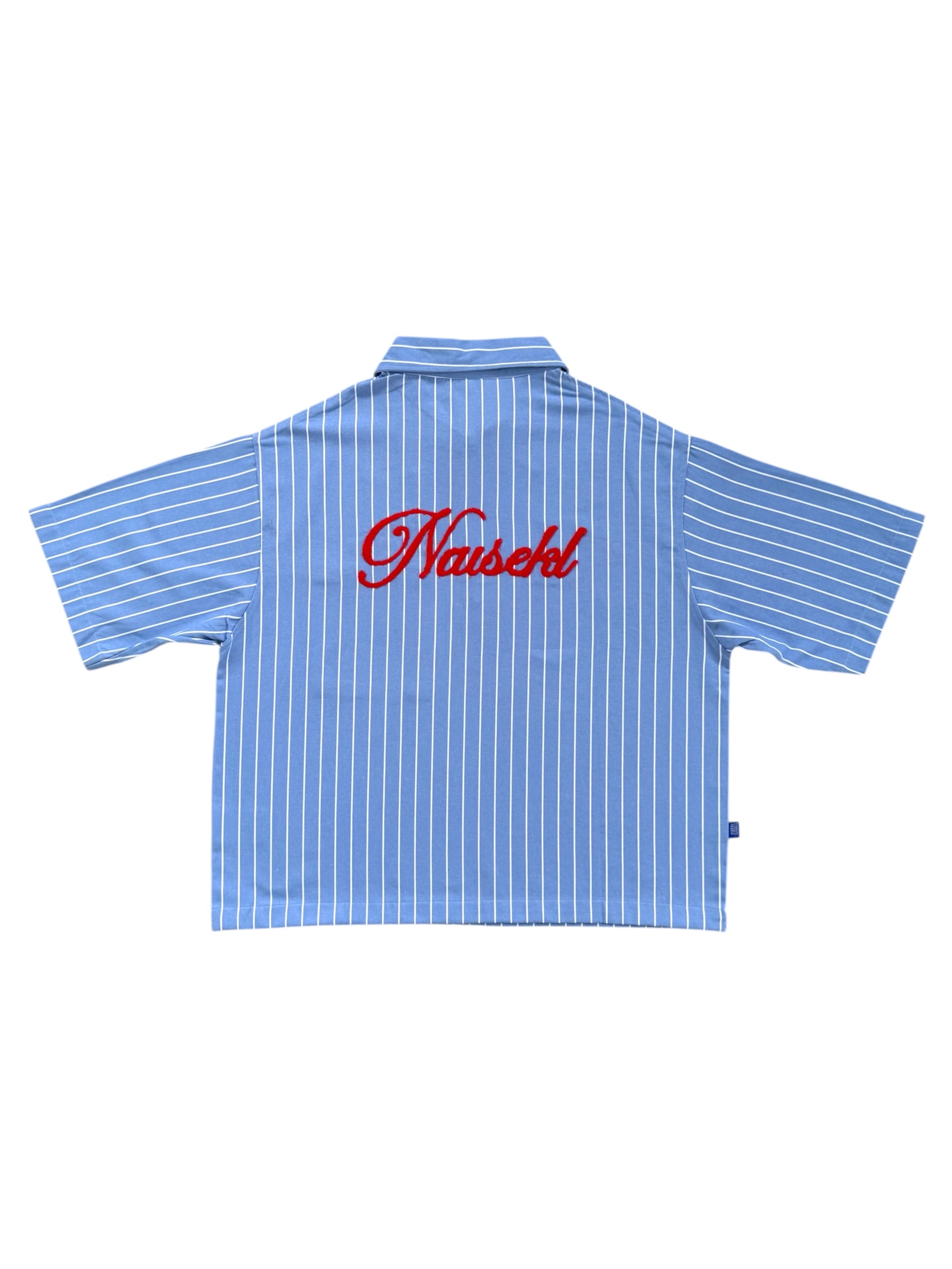 NAISEKL SCRIPT HALFZIP STRIPE SHIRT BLUE 5